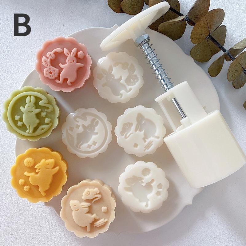 2/4 шт., 50 г, 3D форма кролика, 50 г, формы для лунного кекса, многоцелевой многоразовый инструмент для украшения праздничного печенья
