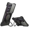 Чехол-подставка для Samsung Galaxy S23 Ultra Металлический бампер Магнитная крышка для телефона