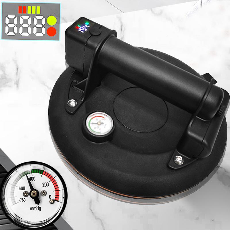 8-дюймовая электрическая вакуумная присоска для стеклянной плитки, прочная, 220 кг, несущая способность, 5000 мАч, электрическая вакуумная присоска с воздушным насосом