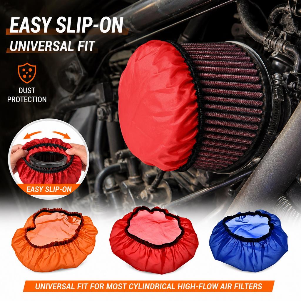 Motocross Air Filter Dust Protection Cover Durable Dustproof Sleeve Oilproof Guard For KTM Yamaha Honda Kawasaki Bike Air Filters 7