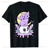 Kawaii Pastel Goth Cute Creepy Witchy Cat and Skull T-Shirt Cartoon Creepy-Skull Serpent Snake Roses Shirts 3 Headed Dog Clothes