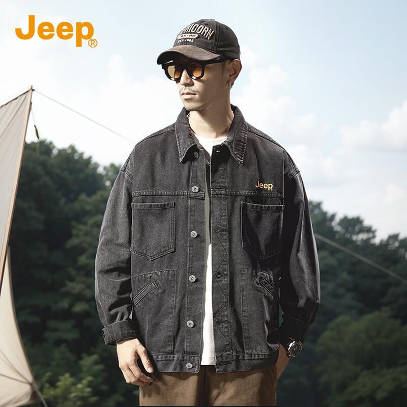 Jeep Мужская классическая джинсовая куртка свободного кроя
