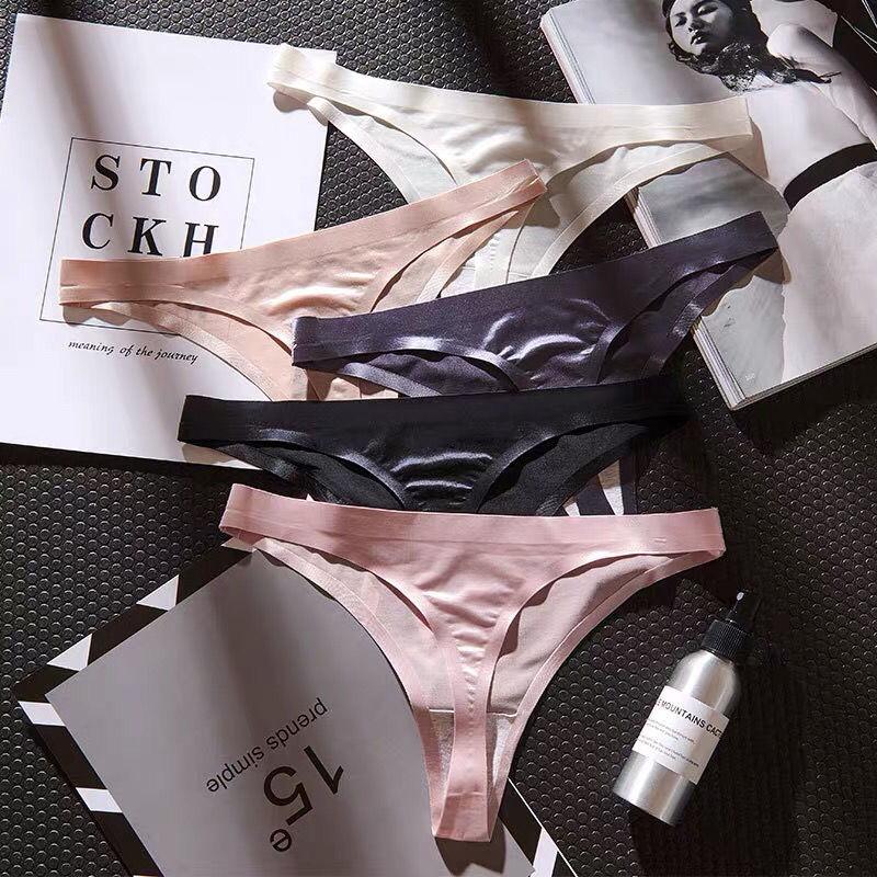 Сексуальные бесшовные узкие трусики-бикини, модные ультратонкие стринги с низкой посадкой, удобные прозрачные стринги