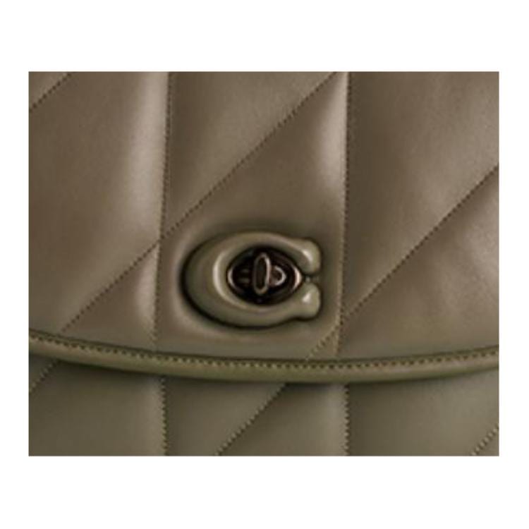 COACH Madison Sheepskin With Cow Leather Shoulder Bag Medium Women's Army Green CG713-V5ARY