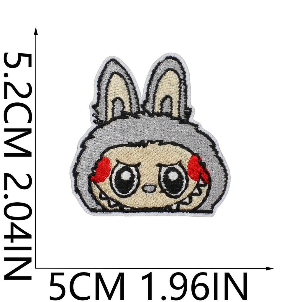 Animated Characters Cute Big Head Embroidery Cloth Sticker Bag Decoration Forest Elf Patch Sticker Heat Transfer Computer Embroidery