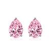 SACE GEMS Copper Alloy Zircon Pear Shaped Cut Water Drop Earrings Female Color Treasure Earrings Yellow Pink Earrings