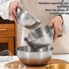 Stainless Steel Egg Flour Mixing Basin Salad Bowls Fruit Vegetable Noodle Container for Kitchen Tableware Baking Bowl Tool
