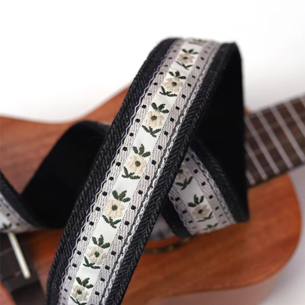 Adjustable Knitting Cotton Belt Bohemian Style Small Guitar Strap Guitar Strap Performance