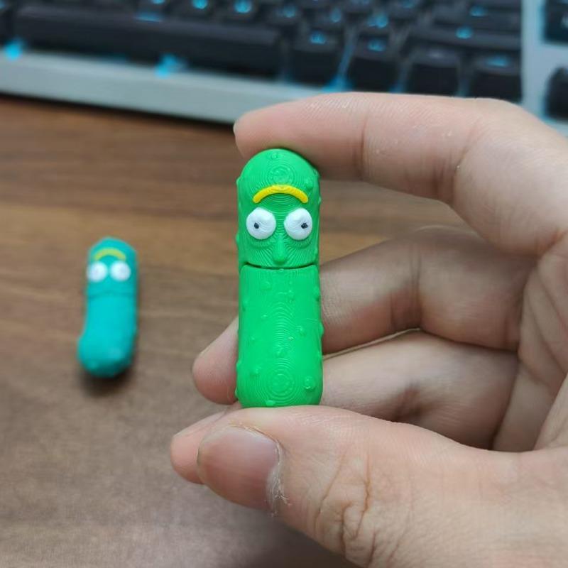 1 шт. Креативные игрушки-огурцы с 3D-печатью, выражающие эмоции - Подвижные суставы - Новые расслабляющие настольные аксессуары, Идеально для подарка на вечеринку