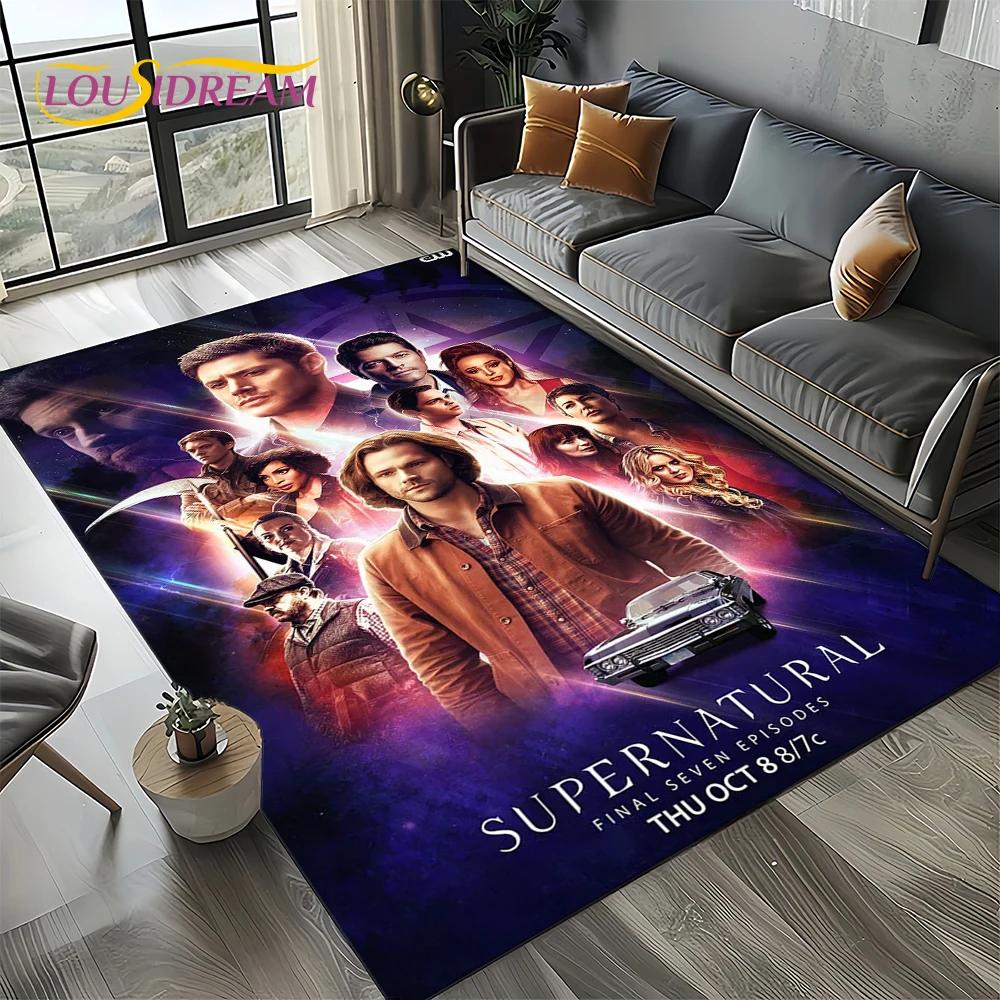 3D SPN Сверхъестественное Знак Дин Сэм Ковер Коврик для Гостиной Спальни Дома Декорация Дивана, Коврик для Игровой Зоны Детей Нескользящий Напольный Коврик