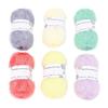 6 рулонов пряжи Scrubby Sparkle Pastel Glitter для вязания крючком кухонного полотенца, ручной вязки сумки для кукол с крокодилом