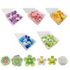 Pack of 30 Resin Flower Thumbtacks Lovely Pushpin Multifunction Thumb Tacks Set for Photo Wall Classroom & Desk Decoration