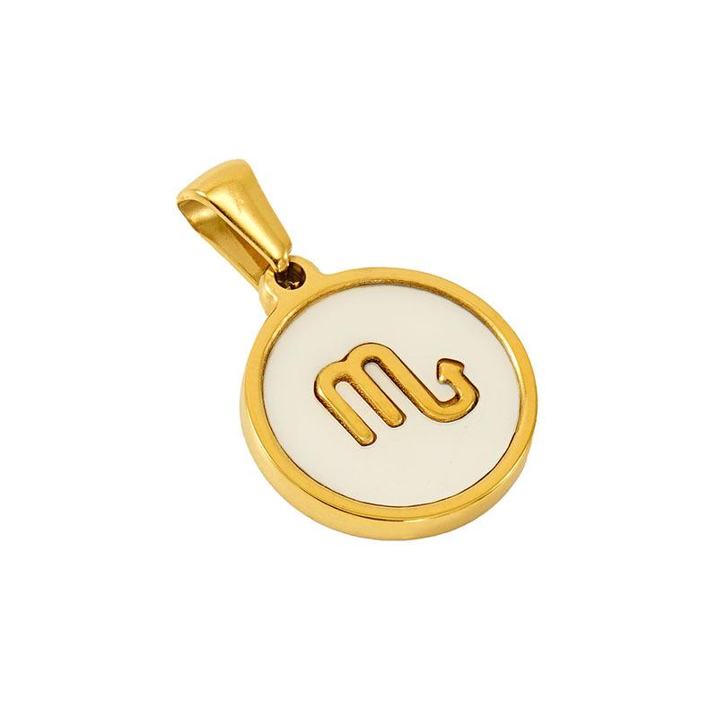 New 18K white shell constellation titanium steel pendant French temperament versatile commuter necklace