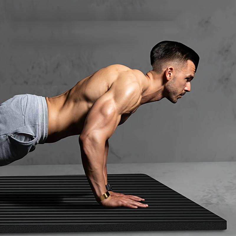 1 шт. Утолщенный Нескользящий Черный Мягкий Коврик для Йоги Прочная Резина NBR Идеально Подходит для Домашних Занятий Спортом, Фитнес-Тренировок и Воркаутов