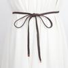 Solid Color Dress Slim Belt Weave Knotted Waist Belt Fashion Clothes Waistband Women
