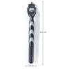 Universal Triple Blade Shaving Razor Handle - One-Piece Molded Plastic for Comfort