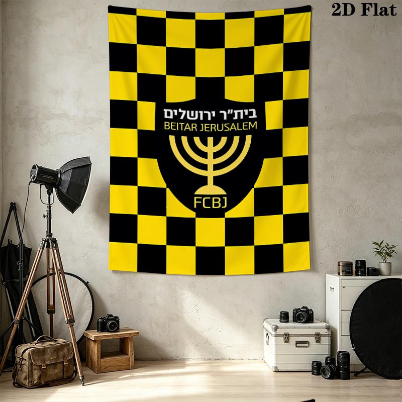 Beitar Jerusalem Fc Wall Tapestry Aesthetic Wall Hanging Printed Fabric Blanket Decorative Tapestries For Bedroom Living Room Home Decor