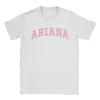 Мужская футболка Ariana Grande с розовым логотипом  Fun Tees С коротким рукавом Круглый вырез Чистый хлопок Большие размеры Топы