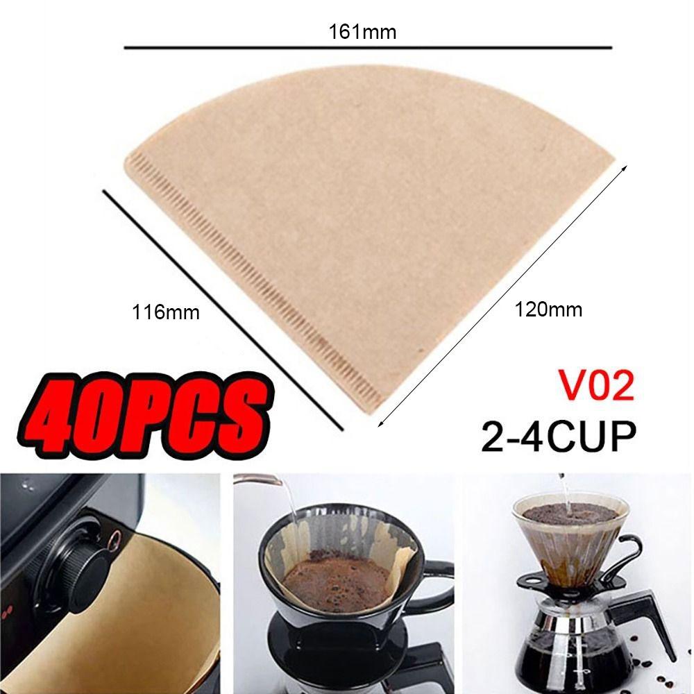 40/100 шт. Выдвижная фильтровальная бумага для капельного кофе из древесной целлюлозы, бумага для ручного заваривания, новый кофе ручного заваривания