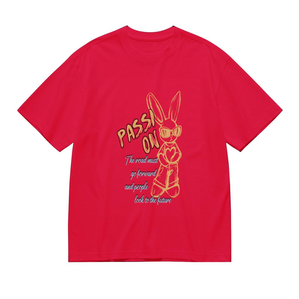 Retro Cartoon Rabbit Graphic Tshirt Funny Streetwear Tee With Blue Fine Lettering Vintage Y2k Hip Hop Style White Shirt For Unisex And Wounisex
