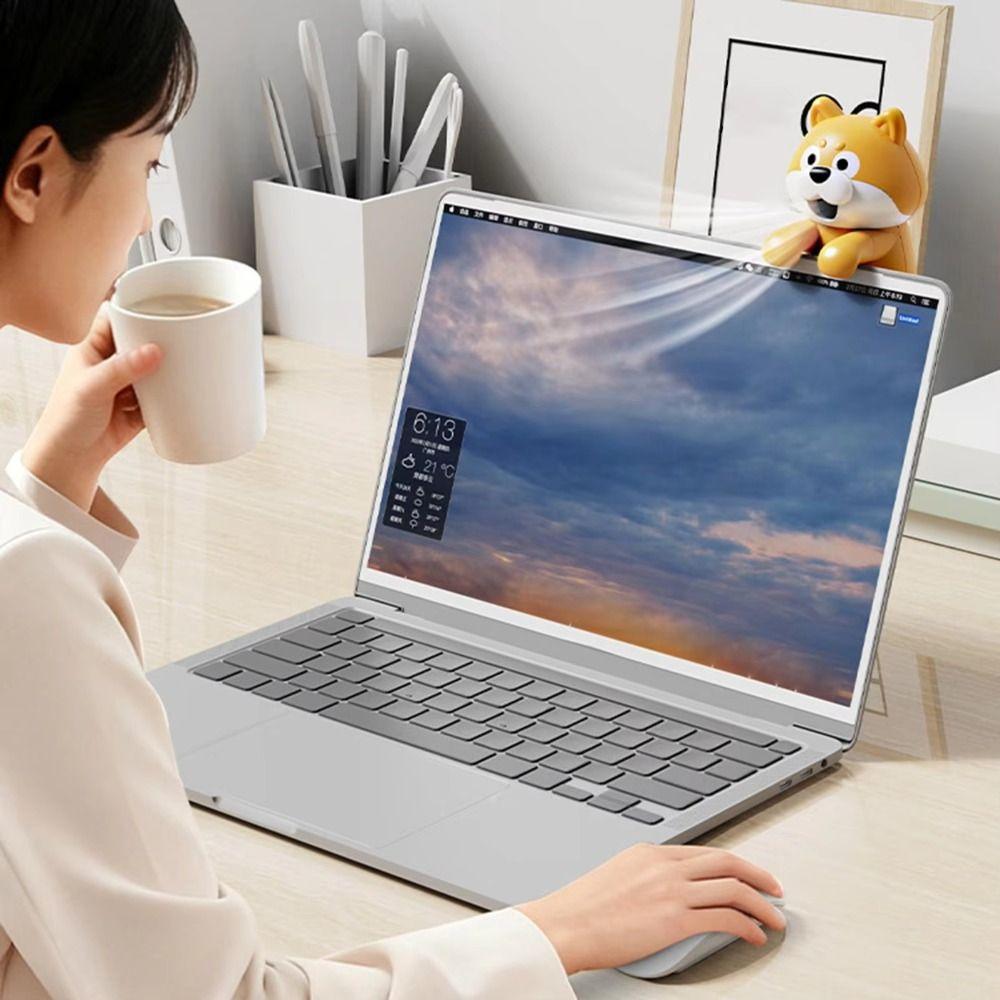 Cute Cartoon Design Portable Handheld Fan Dog Shape Design Hanging Cooling Tool  Travel Use