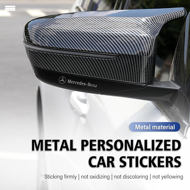 BAI1 For Benz 2/4/8PCS Metal Car Interior Decoration Sticker Badge Decal Accessories CLS SLK Sport ML C200 C260 C300 W205 CITAN VITO