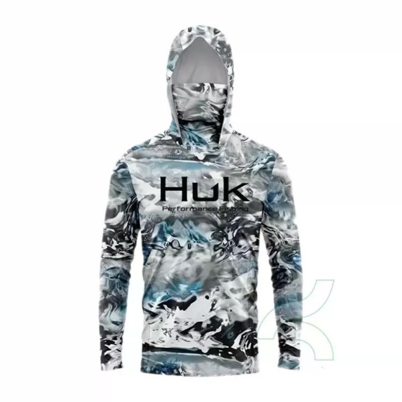 Mens Quick-Dry Fishing Hoodie With Dust-Proof Face Cover UV Protection Lightweight Bamboo Fiber Outdoor Sport Apparel