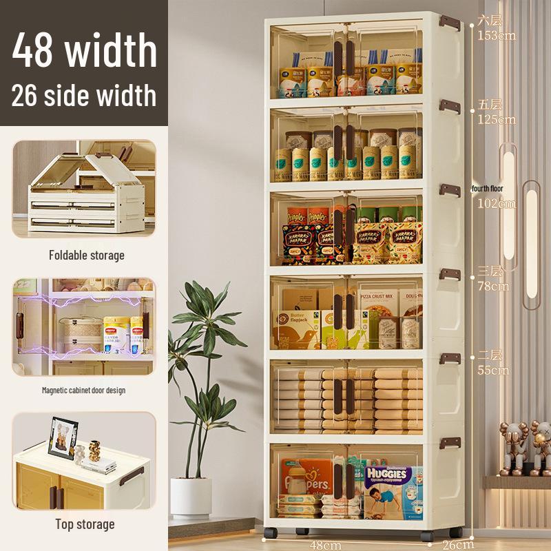 Складной многоярусный шкаф для хранения: Шкаф без установки для гостиной, игрушек, закусок