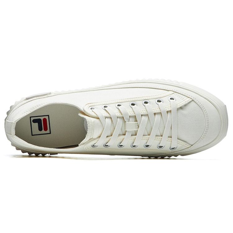 Fila Gear Canvas Модные Универсальные Прочные Легкие Низкие Кеды Мужские кроссовки Молочно-белые F12M124342FGA