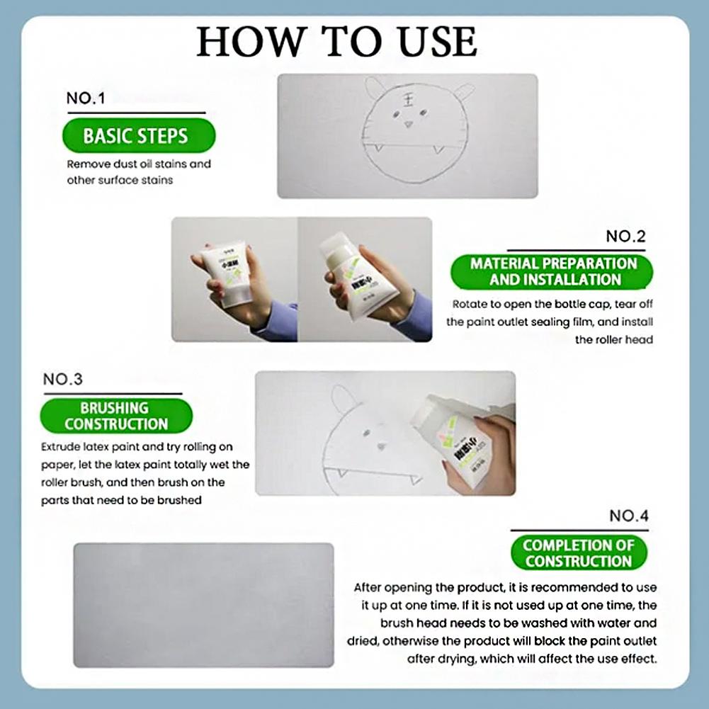 100 г Белая Паста для Ремонта Стен Валик Сделай Сам Заделка Стен Латексная Краска Гипсокартон Перекраска Кисть Удаление Пятен Граффити Домашние Аксессуары