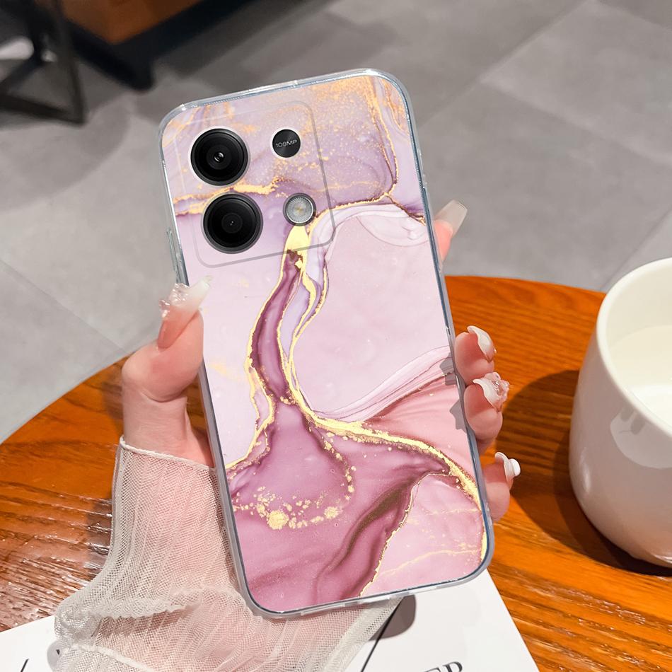 Чехол для телефона Redmi Note 13 Pro Plus, Чернильная живопись, Прозрачный, Мягкий, Тонкий, Силиконовый, Противоударный, Задняя крышка для Redmi Note13 13Pro+