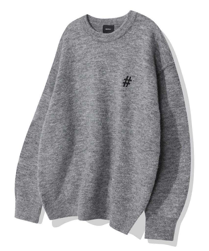 BEENTRILL Essential Hashtag Logo Knit (Gray)
