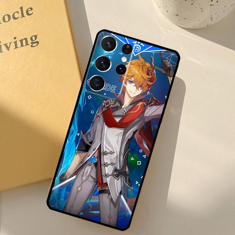 Чехол для телефона Genshin Impact Тарталья для Samsung Galaxy S25 Ultra S20 S21 S22 S23 S24 S9 S10 Plus S25 FE Защитный корпус