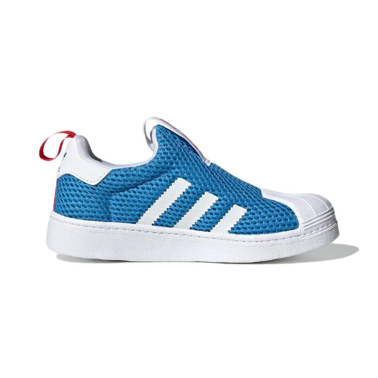 adidas Оригинальные SUPERSTAR 360 Удобные Низкие Кеды для Катания на Скейтборде Детские Сине-Белые Дети Возрастом 3-7 Лет GY9141