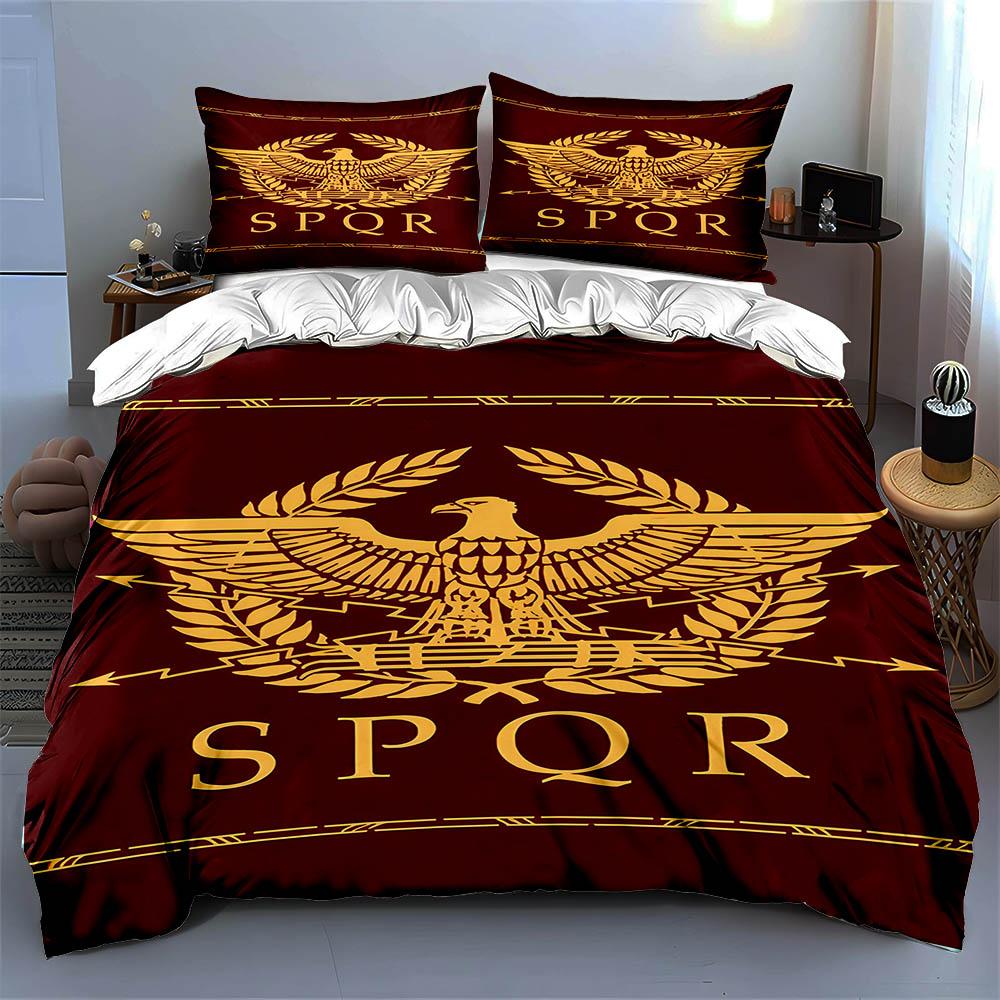 Roman eagle motif Bedding Duvet cover sets Duvet covers Pillowcases gifts (1 * Duvet Cover 2 * Pillowcases, without duvet insert)