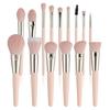 Makeup Brush Set 15 Pieces Pink Microcrystalline Matte Fiber Hair New Women's Beauty Accessories Foundation Brush Loose Powder Brush Eye Shadow Brush
