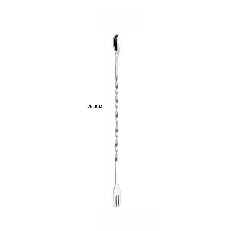Stainless Steel Threaded Bar Spoon Swizzle Stick Coffee Cocktail Mojito Wine Spoons Barware Bartender Tools Accessories 5