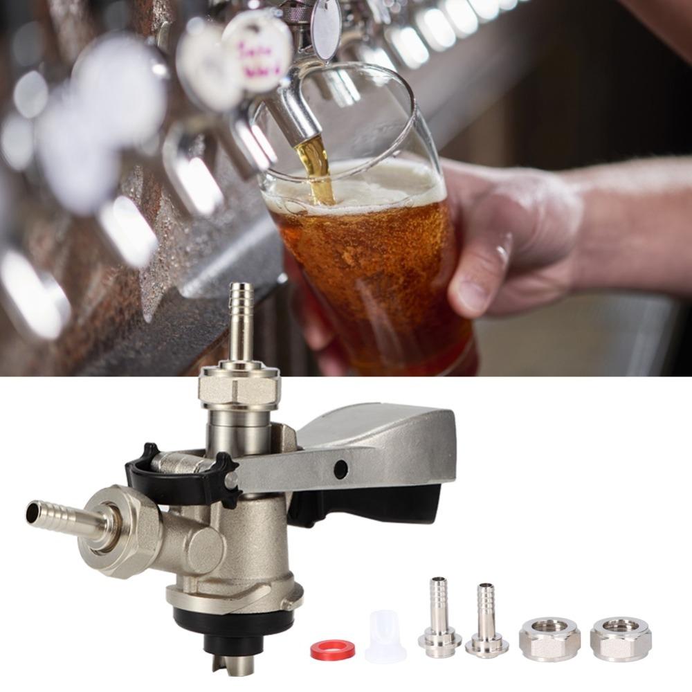 7 piece Stainless Steel Beer Keg Coupler G5/8 S Type Keg Tap Coupler Beer Tap Dispenser Pubs