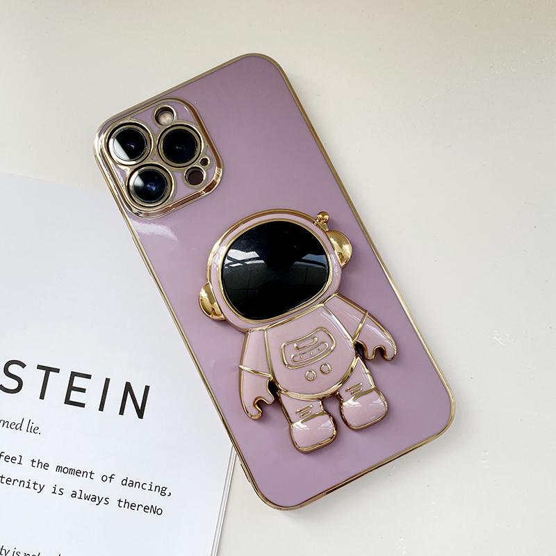 Кронштейн астронавта, мягкий чехол с квадратным краем и покрытием для телефона, роскошный чехол из ТПУ с покрытием для телефона Infinix