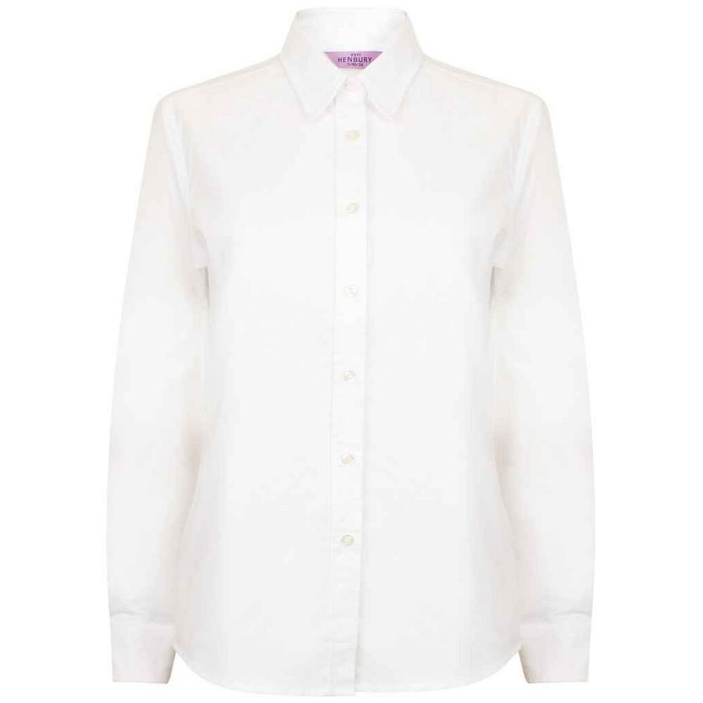 Henbury Womens/Ladies Classic Oxford Long-Sleeved Shirt