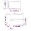 2 Piece Bathroom Furniture Set Grey Sonoma Particleboard