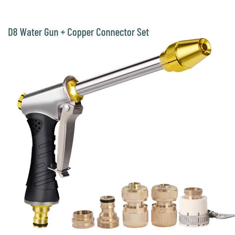 Полностью медный высоконапорный пистолет-распылитель для автомойки и насадка-щетка