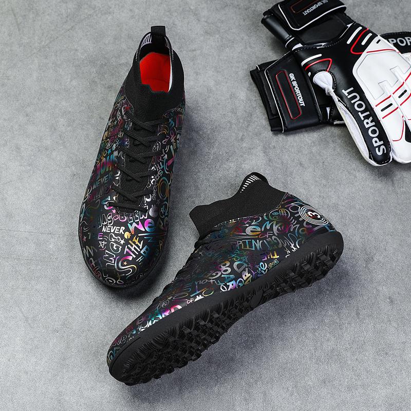 Мужские/женские футбольные бутсы из пяти резиновых материалов с мягкой подошвой и короткой ручкой производства Lammers Кожаные футбольные бутсы Детские футбольные кроссовки