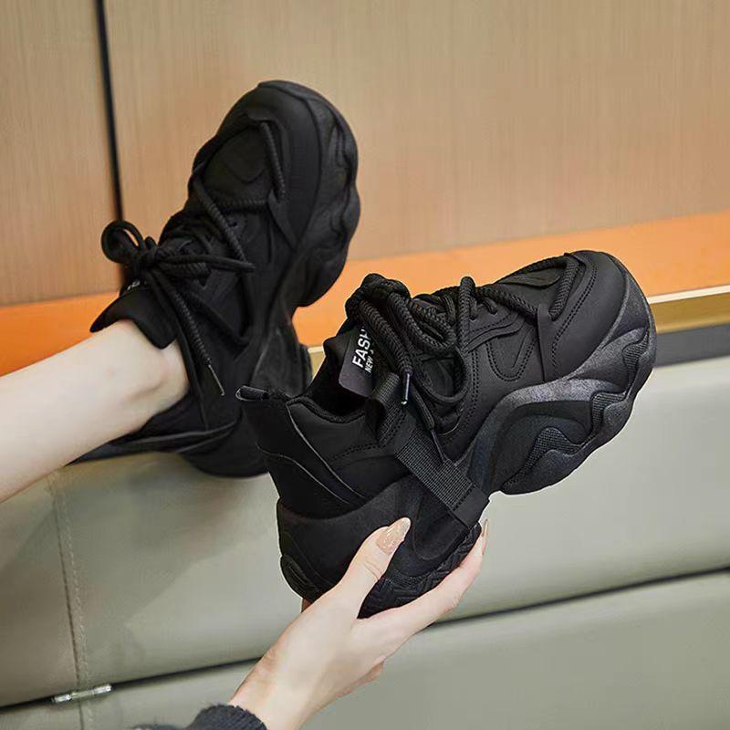 Платформа Папины Туфли Женская Обувь Весна Новинка Elevator Wild Leisure Студент Спортивные Кроссовки