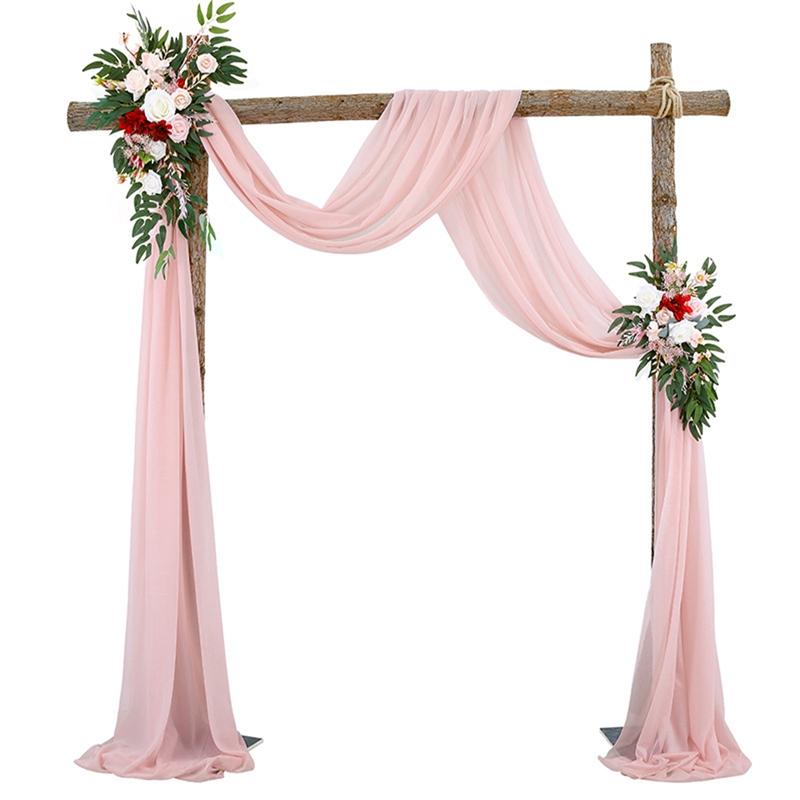 Wedding Arch Drape Chiffon Fabric Draping Curtain for Wedding Stage Backdrop Ceremony Reception Hanging Decoration