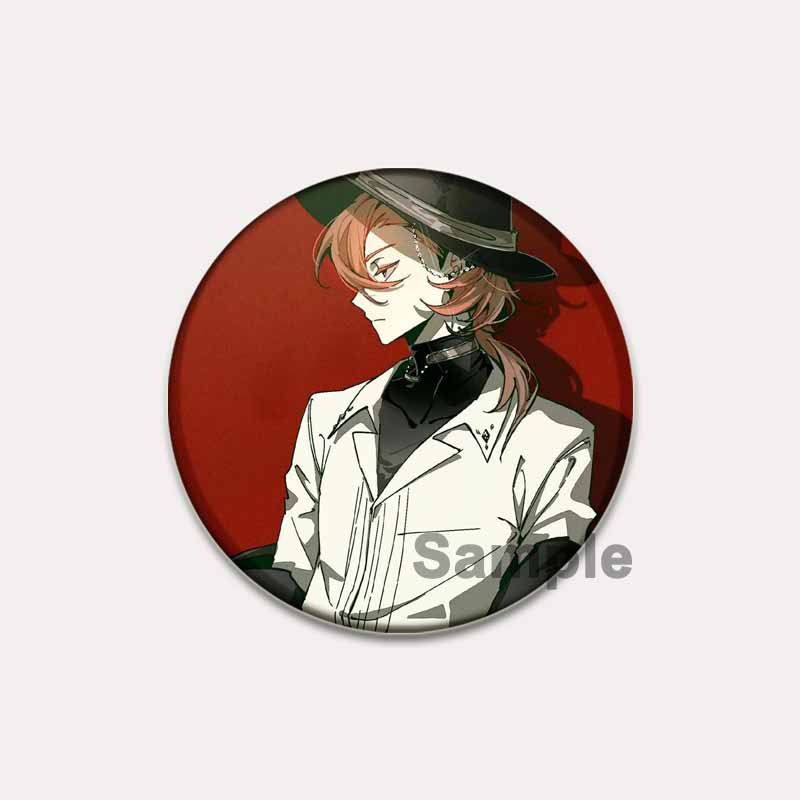 32/44/58 мм Булавка Bungo Stray Dogs Круглая мультяшная брошь ручной работы для рюкзака, одежды, аксессуаров, аниме-коллекции, значков, украшений