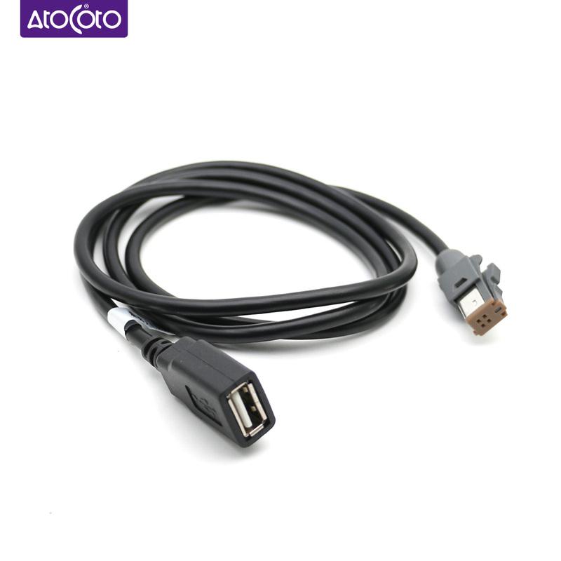 for Subaru Car Aux Audio Input Media Data Wire Plug to USB Adapter 4 PIN Plug Conector for Suzuki