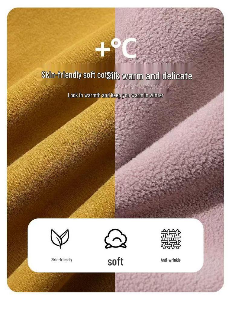 Camel Wool Women's Thick Fleece-Lined Semi-High Neck Top for Autumn/Winter