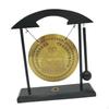Brass Feng Shui Desktop Gong with Stand Asian Bells for Home Decoration Chinese Signs