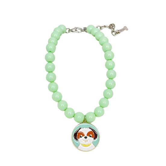 Ожерелье для домашних животных, ошейник из бисера, аксессуары для маленьких собак, невыцветающий искусственный жемчуг, регулируемые украшения для домашних животных